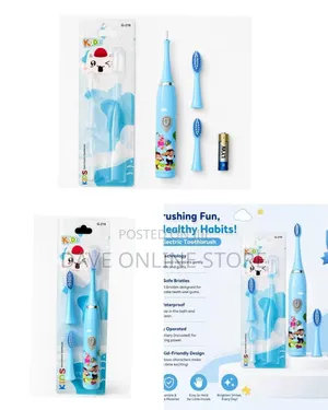 Electric Grip Gentle Teeth Cleaning Brush - Sky Blue
