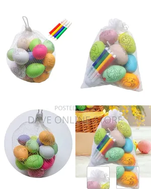 12 PCS Plastic Easter Egg Kit with Markers