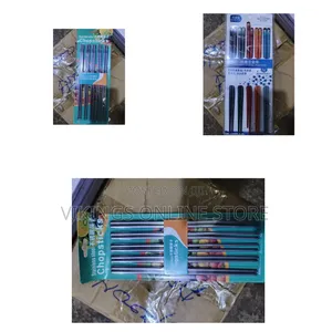Set of 5 Pairs Reusable Stainless Steel Chopsticks