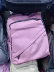 Casual Nylon Ladies Backpack with Diagonal Zipper Pocket - 1