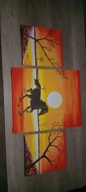 Sunset Landscape Acrylic Painting