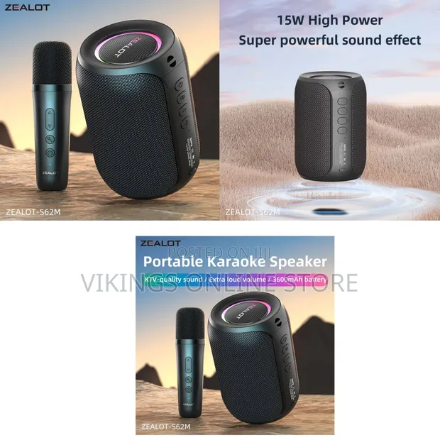 S62M Portable Karaoke Speaker with Wireless Microphone - 1