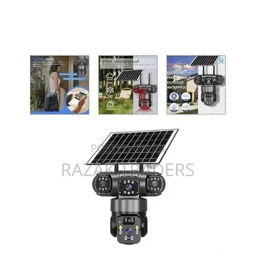 4G HD Outdoor 3-Lens Solar Smart Security Camera - 1