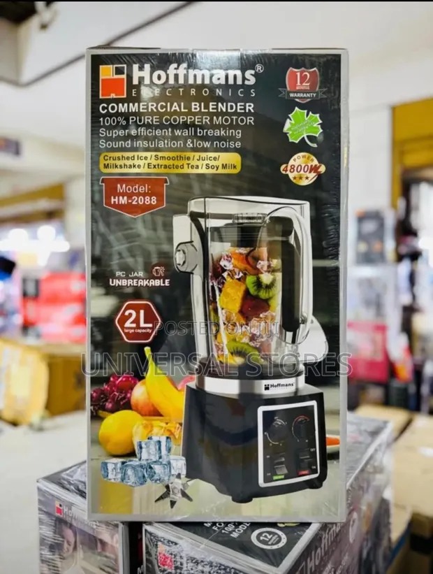 Hoffmans HM-2088 2L Commercial Blender (4800W) - 1