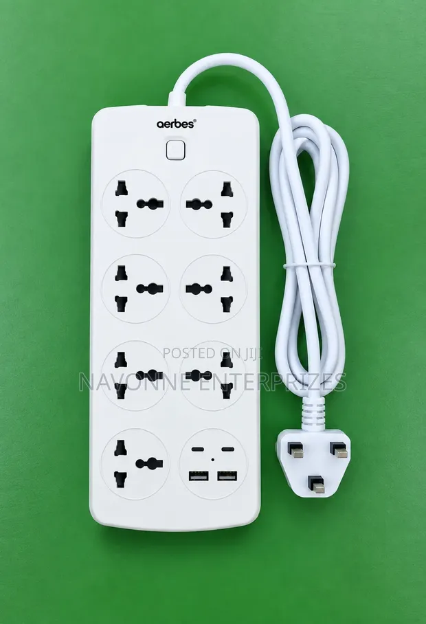 Universal Multi-Port Extension Power Socket Strip - 1