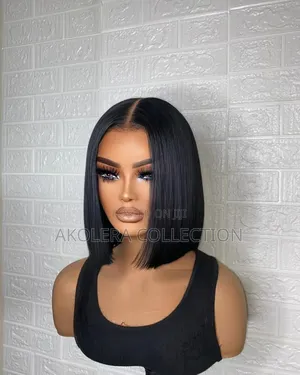 Human Bob Wig - Black