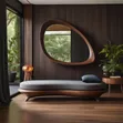 Artistic Wooden Wall Mirror - 2