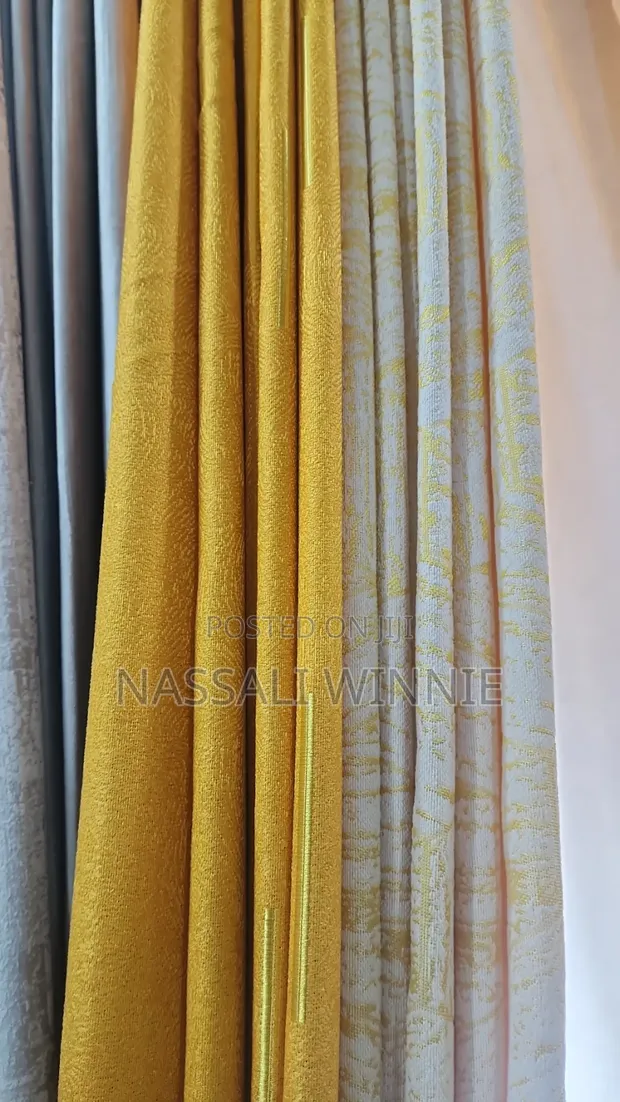 Brand New Home Interiors Curtains - Yellow - 1