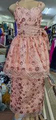 Pink Sequined Traditional Suit/Mushanana - 2
