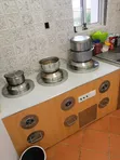 3-Burner Domestic Volcanic Rocks Stove - Kairos - 1