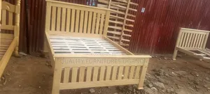 5x6 White Wood-Mode Bed Frame