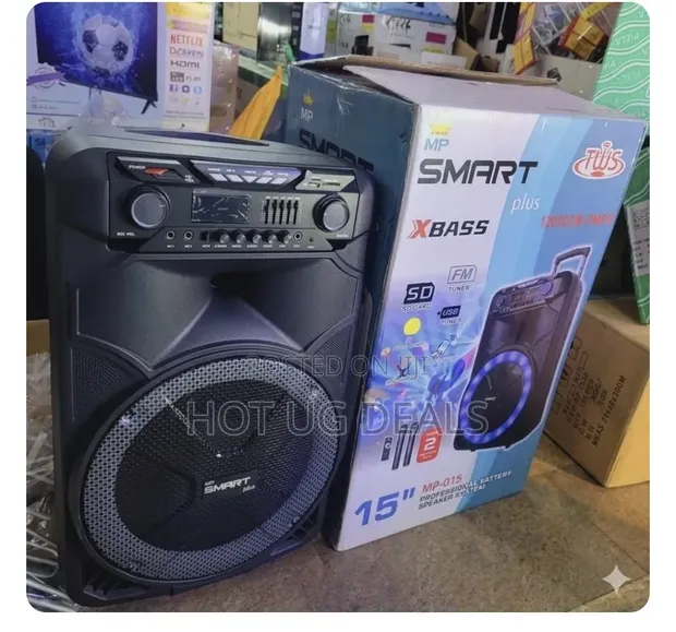 Smartplus MP-015 15" Rechargeable Party Speaker with 2 Wireless Mics - 1