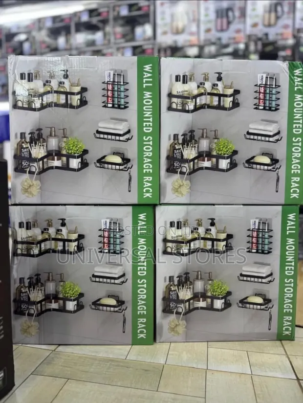 5-Pack Wall Mounted Corner Shower Caddy Set - 1