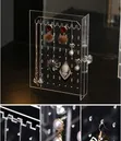 Lady's 4 Drawer Clear Acrylic Jewelry Box with Hanging Earring Holder - 4