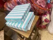 Aqua Blue Strip Bedsheets - King Size - 2