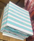 Aqua Blue Strip Bedsheets - King Size - 3