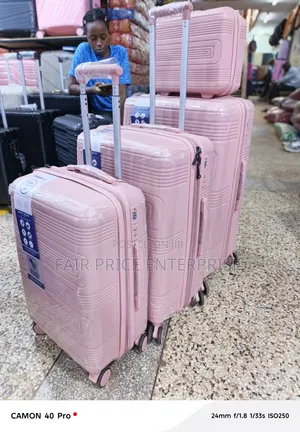 Exotic Rubber Plastic Suitcases - 4 Pcs Set