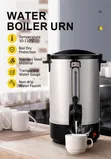 15L Stainless Steel Electric Hot Water Urn with Tap - 4