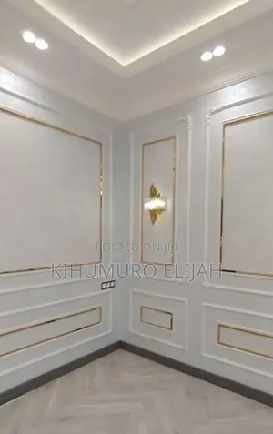 PVC Wall Molding Panels - Gold & White