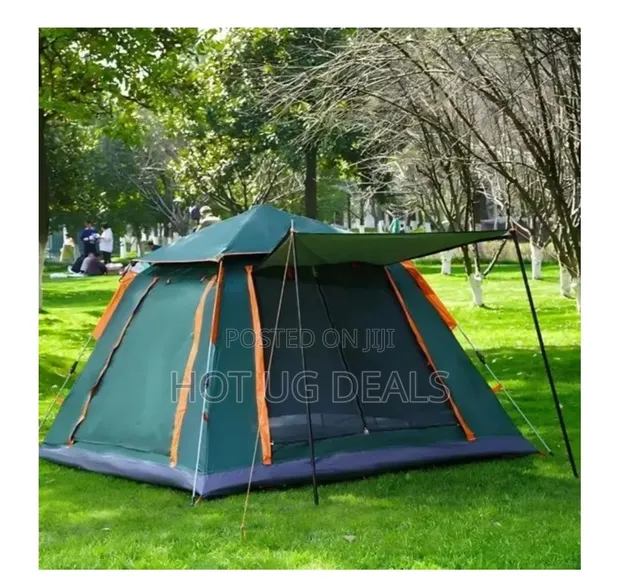 Automatic 4-Person Camping Tent - Multicolor - 1