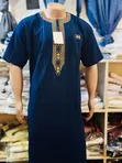Simple Design Short Sleeve Kanzu - 4