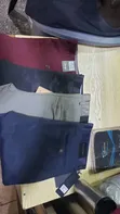 Pack of 4 Khaki Men's Trousers - Maroon, Grey, Black, Navy Blue - 2