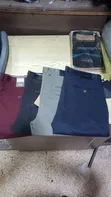 Pack of 4 Khaki Men's Trousers - Maroon, Grey, Black, Navy Blue - 3