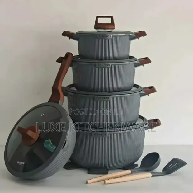 Lux Non-Stick Cookware Set with Glass Covers - 1