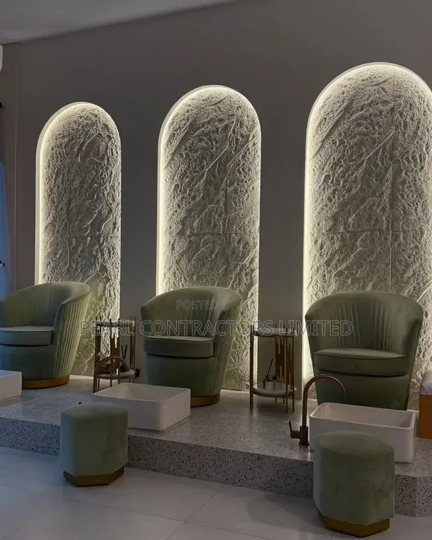Salon Interior Setup, Partition & Cabinetry Installation - 1