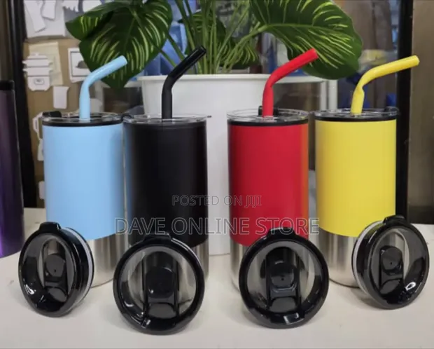 Stainless Steel Travel Tumblers with 2 Covers - 1