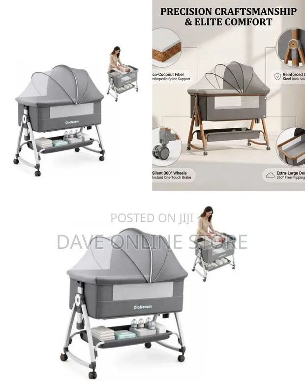 3-in-1 Baby Bassinet & Bedside Sleeper - 1