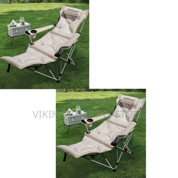 Foldable Camp Chair with Leg Rest - 1