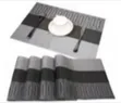 6 Piece Table Place Mats - Black & Grey - 2