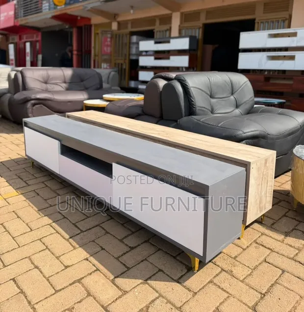 8ft & 6ft TV Stand with Drawers and Shelves - 1