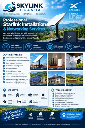 Professional Starlink Installation & Networking Uganda