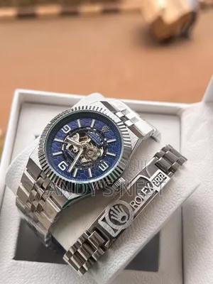 Silver Mechanical Rolex Watch