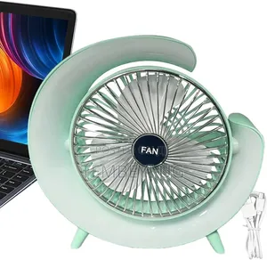 Rechargeable Table Fan with RGB Lights