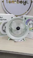 Rechargeable Table Fan with RGB Lights - 2
