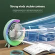 Rechargeable Table Fan with RGB Lights - 3