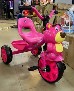 Pink Tricycle Bike with Carrier and Basket