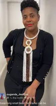 White Masai Stylish Long Necklace - 1