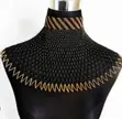 Black Craft Small Bead Netted Necklace - 1