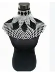 White Craft Small Bead Netted Necklace - 2