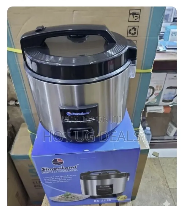 Simbaland 2.2L Electric Rice Cooker Steamer - Silver (RC-221S) - 1