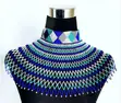 Blue Craft Small Bead Netted Necklace - 2