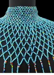 Blue Craft Small Bead Netted Necklace - 4
