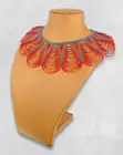 Red Craft Small Bead Netted Necklace - 2