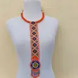 Orange Craft Small Bead Netted Necklace - 2