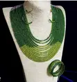 Green Craft Small Bead Netted Necklace - 4