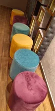 Plain Round Poufs - Custom Colour/Material - 2
